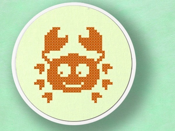 Cute Crab. Cross Stitch PDF Pattern