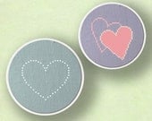 My Love for You. Set of Two Heart Cross Stitch PDF Patterns