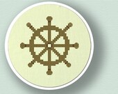 Ship's Wheel. Nautical Cross Stitch PDF Pattern