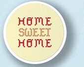 Home Sweet Home. Text Cross Stitch PDF Pattern