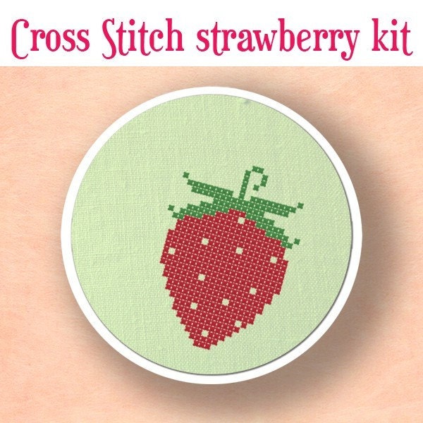 Strawberry Cross Stitch Kit