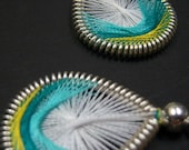 Sprite- handmade thread earrings by Funky Lobez