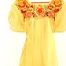 El Sol vintage floral Mexican mini blouse