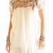 Mariana Mexican embroidered blouse intricate floral crochet off shoulder neck