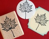 Maple Leaf Rubber Stamp - Handmade by BlossomStamps