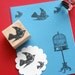 Flying Bird Rubber Stamp Photopolymer - Handmade by BlossomStamps