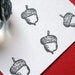 Acorn Rubber Stamp - Handmade by BlossomStamps