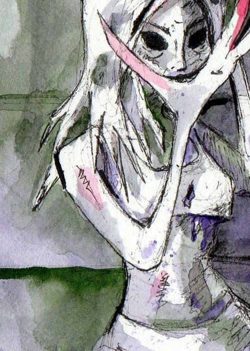 Left 4 Dead - Pills There - Signed Print - Zombie Witch - Watercolor Reproduction