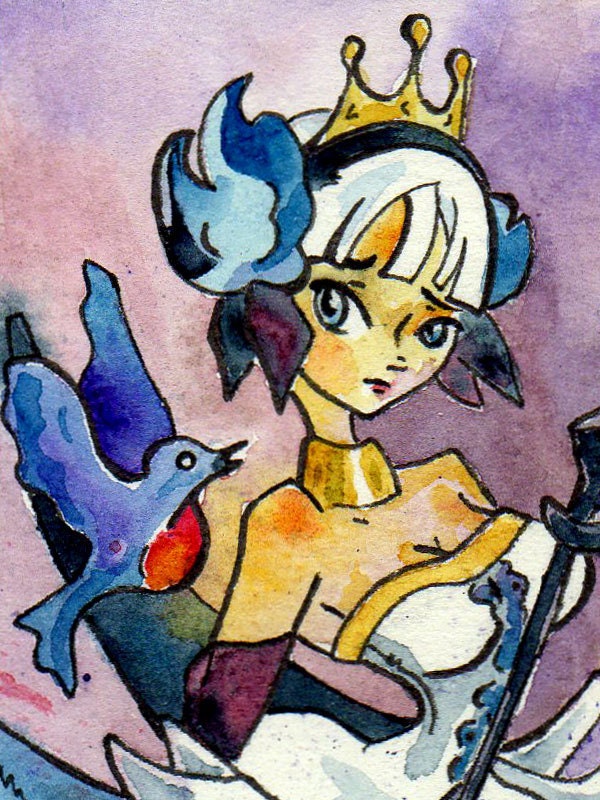 Odin Sphere - That Voice - Original ACEO - Norse Mythology - Video Game Painting