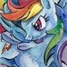 Rainbow Dash Print of Watercolor Painting by Jen Tracy - My Little Pony Friendship is Magic - Dazzling Dash