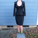 Sophisticated Classic Suit Wiggle Skirt Fitted Peplum Jacket
