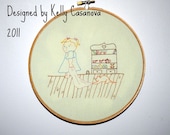 Modern hand embroidery Pattern PDF Download - "Lil Mim"