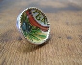 Ring, Recycled Tin, Silver. Olives.
