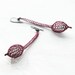 Long earrings, organic earrings , violet earrings , unique earrings , wire crochet drop earrings , violet jewelry