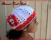 Toddler, Girl Ray of Clusters Flower Hat . Crochet PATTERN