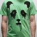 Vanishing Panda on American Apparel Mens t shirt / Unisex t shirt with Eco Ink ( Panda t shirt )