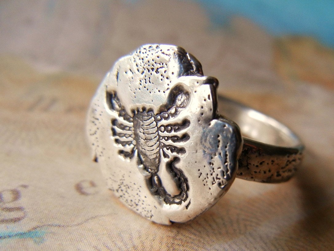 Zodiac Jewelry, Scorpio Ring, Eco Friendly Fine Silver Ring, October 23- November 21 Birthday Gift Jewelry, Astrology Jewelry, Any Sign