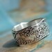 Eco Friendly Jewelry Gift for Her, Recycled Silver Ring, Ocean Waves, Custom Sizes 4 5 6 7 8 9 10 11 12 13 14 15, Personalized Option