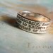 Always Definition, Commitment Ring in Recycled Fine Silver, Eco Friendly Gift for Her or Him, Custom Sizes 4 5 6 7 8 9 10 11 12 13 14 15