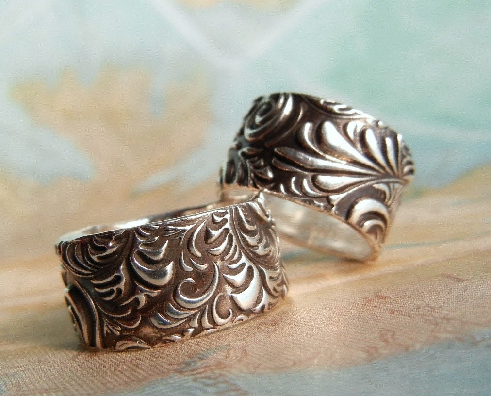 Custom Wedding Bands, Hand Made Silver Rings, Commitment Ring Pair, Soulmate Eco Friendly Fine Silver, Sizes 4 5 6 7 8 9 10 11 12 13 14 15