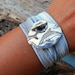 Silk Ribbon Bracelet, Nautical Silver Toggle Clasp, Dolphins Jewelry, Adjustable Yoga Wrist Wrap, An Eco Friendly Gift in Sky Blue