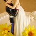 USMC Marine Corps Wedding Cake Topper HUG pose Bride uniform Kiss Lift