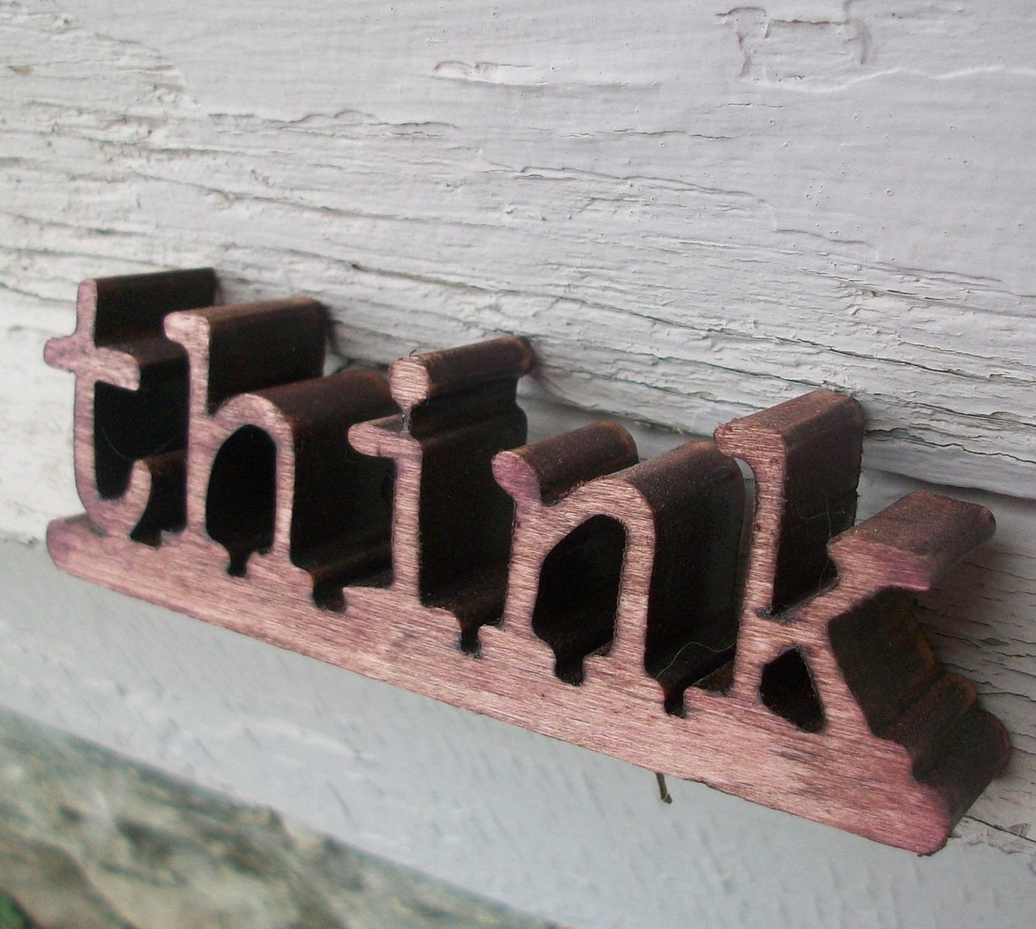 think wood sign