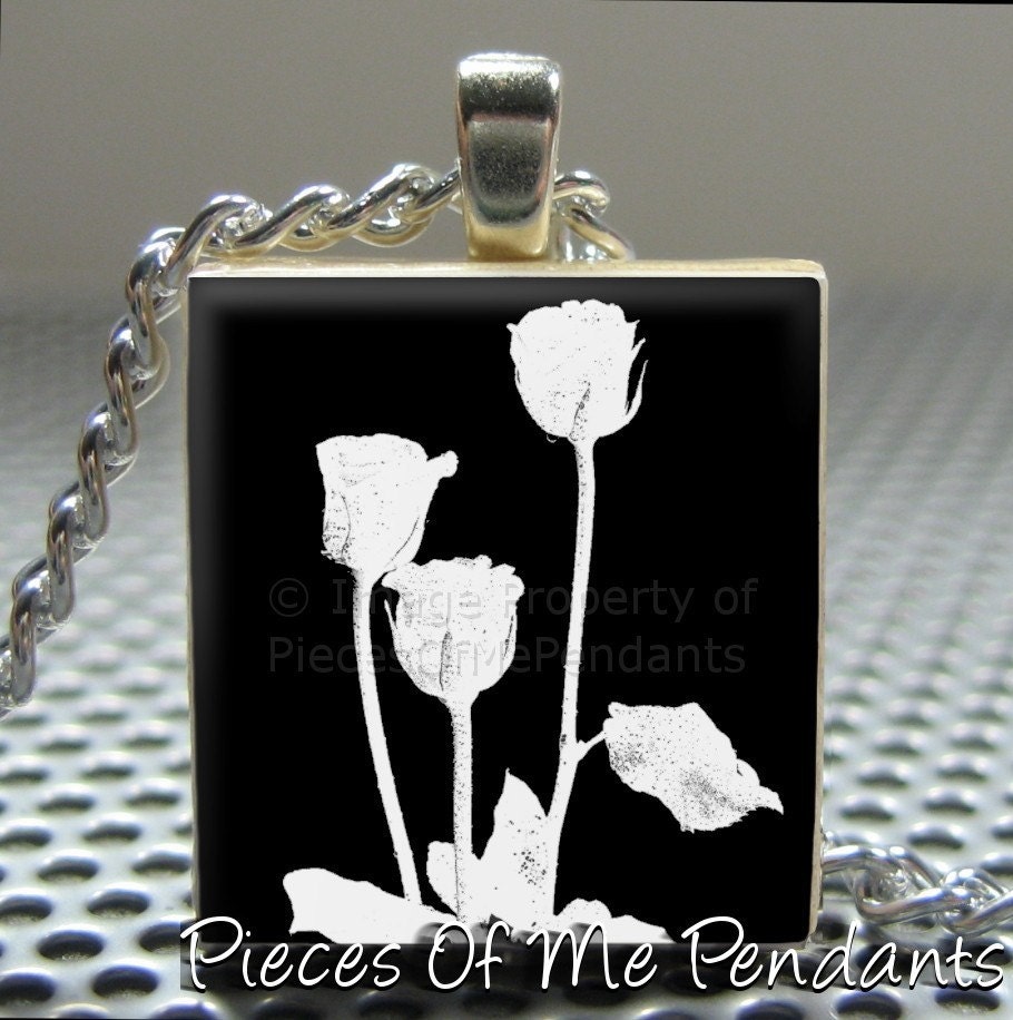 Pendant CLASSIC - Necklace Charm handmade with Scrabble Wood Tile ... Jewelry Art by Pieces Of Me Pendants