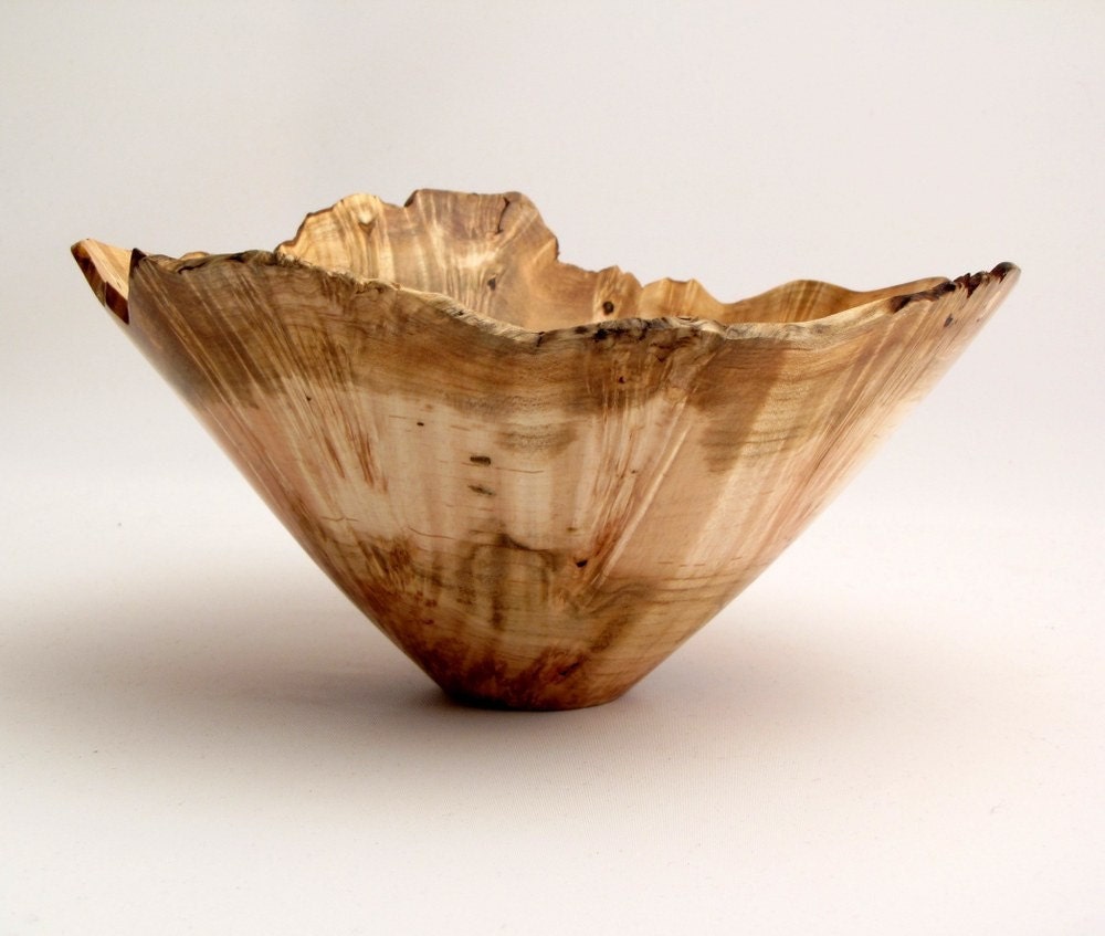 Natural Edge Birdseye Maple Burl Bowl