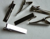 6 Pieces of Nickel Plated Tie Clips