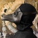 Plague Doctor's mask in black leather Classic