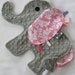 Chloe Pink Damask Elephant Sensory Security Lovey