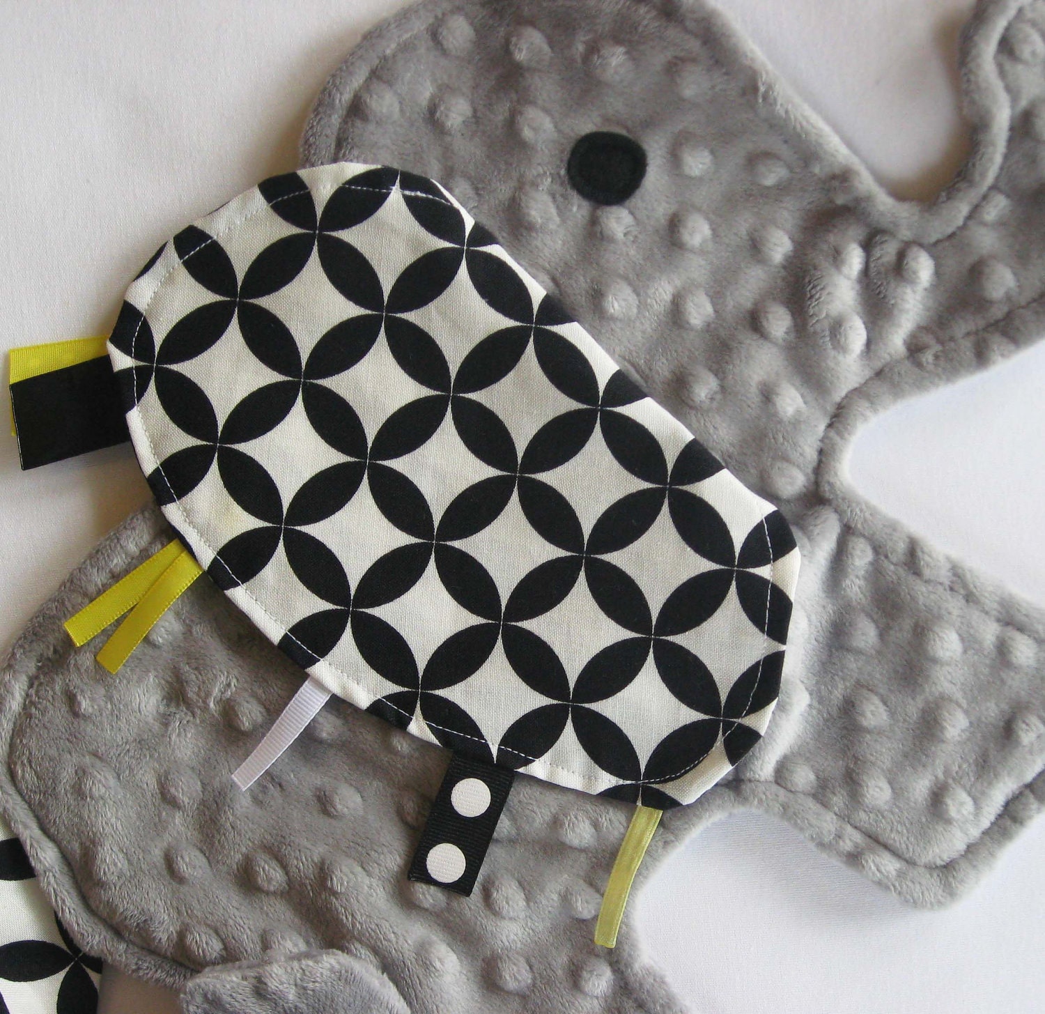 Grayson Yellow and Gray Elephant Lovey Blanket