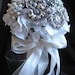 Vintage Style Bridal Brooch Bouquet - Silver, Pearl, & Ivory