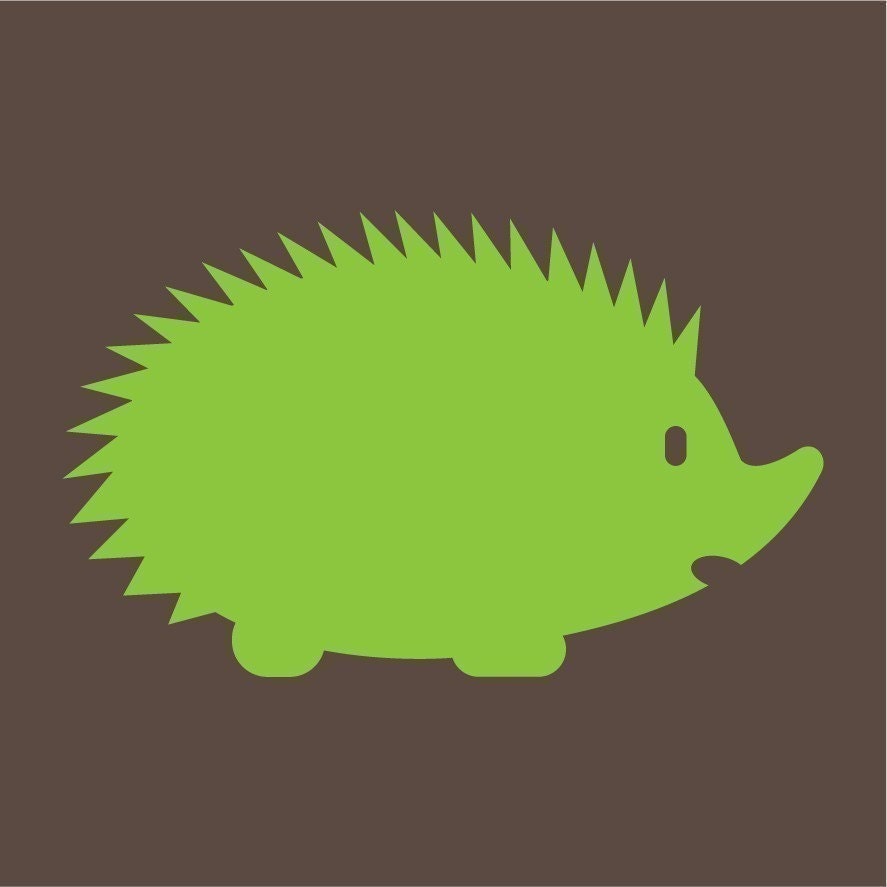 hedgehog family vinyl wall decals