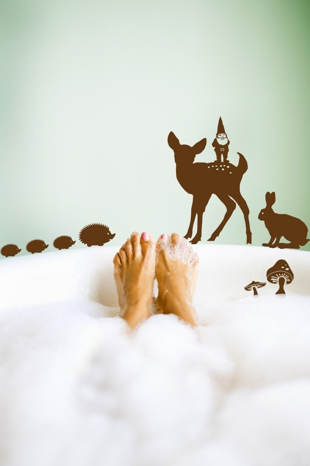 Medium Woodland Animal Silhouette Scene Kit Vinyl Wall Decals