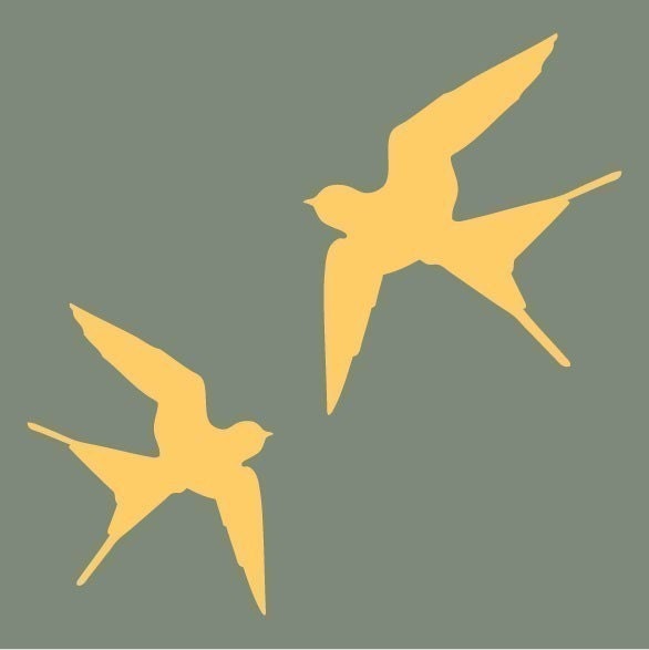 flying barn swallows vinyl wall decal