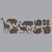 Large Dwell Studio Inspired Animals Set Vinyl Wall Decals