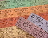 vintage taxi bus tickets - 10 - Melbourne Australia - from the early 60s