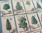 Romanian trees stamp set - postage stamp ephemera