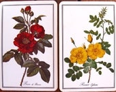 flower fun - vintage playing card ephemera