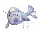 Baby WHALE Art Print, whale, nursery whale, blue whale, baby boy art, children art