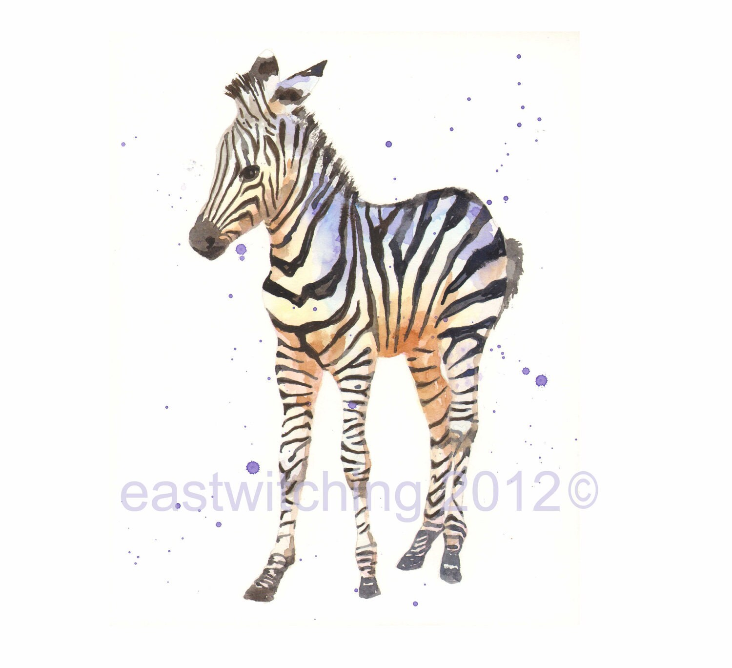 Kids room art Baby Zebra Print children art zebra by eastwitching