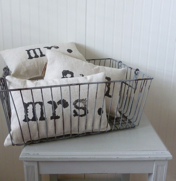Throw Pillows Set of Three Whimsical for Couple- Made to Order