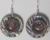 PMC Fine Silver And Dichroic Glass Earrings