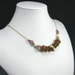 Netted Crystal Bead Necklace, Plum Purple, Beadweaving