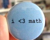 I Heart Math Pinback Button (or Magnet)