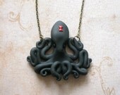 Arachnopus - Black widowed octopus  necklace