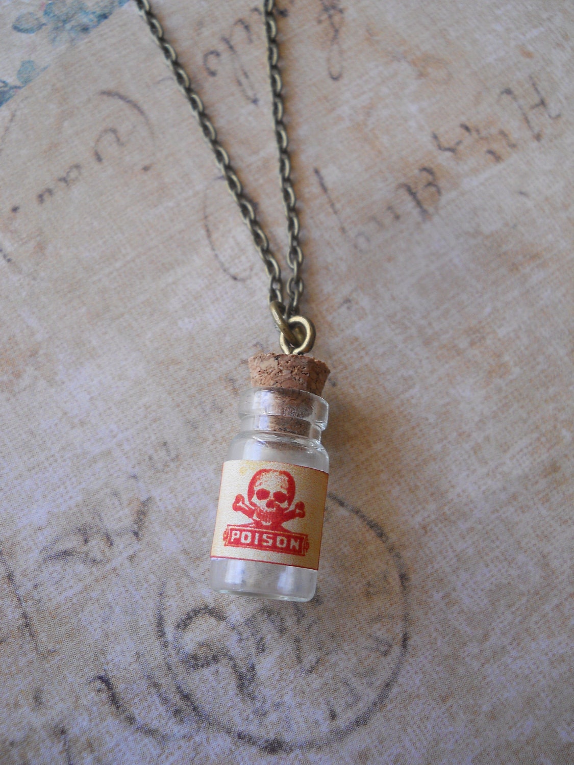 Poison bottle necklace