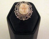 LOVED TO DEATH Memento Mori Genuine Human Tooth Ring Victorian Inspired Sterling Filigree Size 5 6 7 8 9